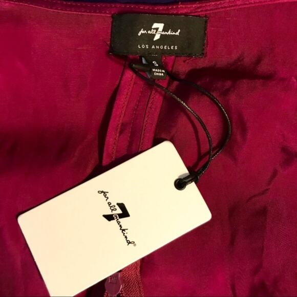7 For All Mankind Vegan Surplice Wrap Front Top NWT - Picture 4 of 7